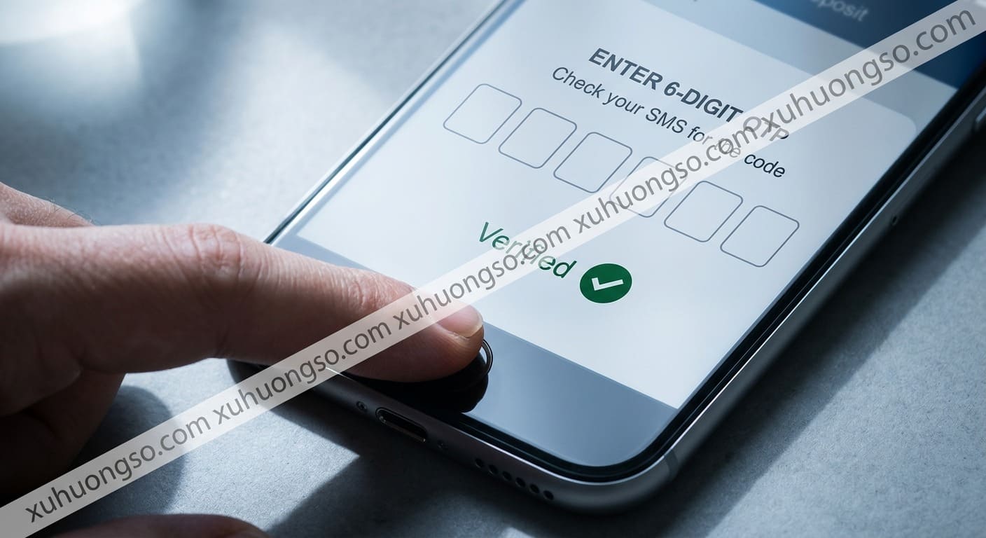 Minh hoạ bước xác thực OTP khi gửi tiết kiệm online qua ứng dụng ngân hàng